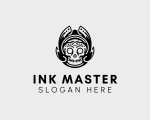 Tattoo Skull Avatar  logo design