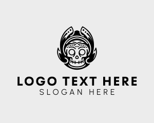 Mezcal - Tattoo Skull Avatar logo design