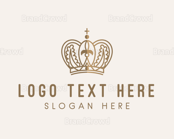 Gold Royal Monarchy Crown Logo