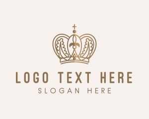 Elgant - Gold Royal Monarchy Crown logo design