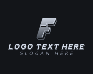 Letter F - Industrial Auto Mechanic Letter F logo design