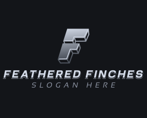 Industrial Auto Mechanic Letter F logo design