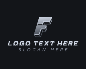 Engine - Industrial Auto Mechanic Letter F logo design