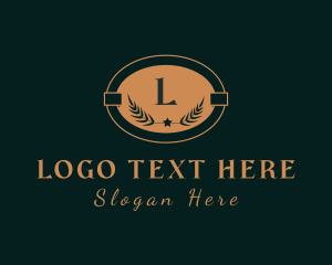 Classic - Classic Gold Wreath Letter logo design