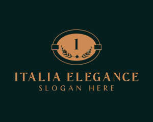 Elegant Gold Wreath logo design