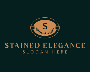 Elegant Gold Wreath logo design