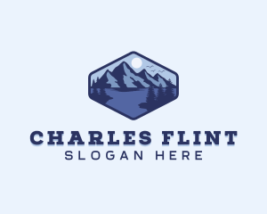 Forest Mountain Lake Logo