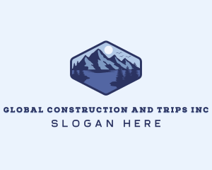 Tourist - Forest Mountain Lake logo design