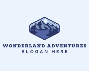 Forest Mountain Lake logo design