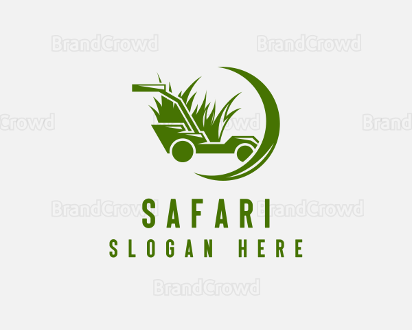 Lawn Mower Landscaping Garden Logo