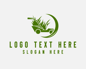 Lawn Mower Landscaping Garden Logo