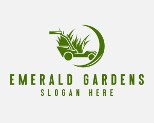 Lawn Mower Landscaping Garden logo design