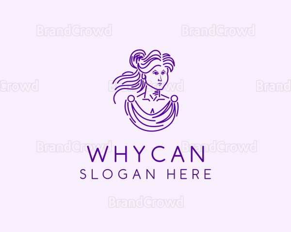 Greek Warrior Woman Logo