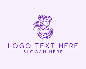 Purple - Greek Warrior Woman logo design