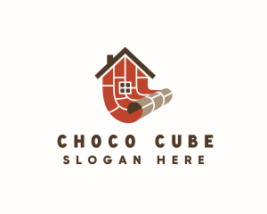 House - House Brick Flooring logo design