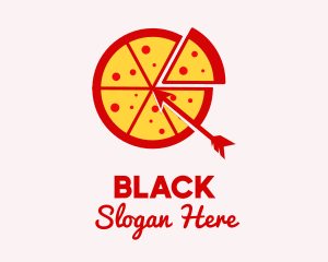 Snack - Arrow Pizza Slice logo design
