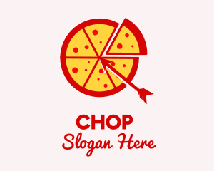 Culinary - Arrow Pizza Slice logo design