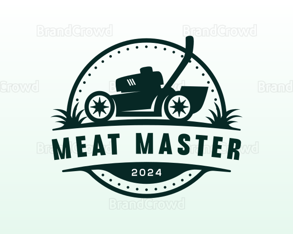 Gardening Lawn Mower Logo