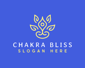 Lotus Yoga Pose logo design