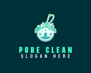 Clean Bubble Pressure Wash logo design