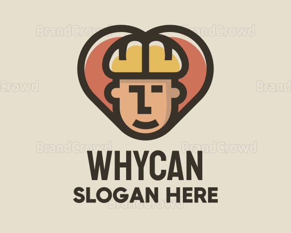 Construction Worker Heart Logo