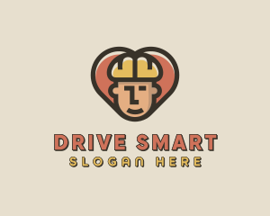 Construction Worker Heart logo design