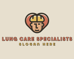 Construction Worker Heart logo design