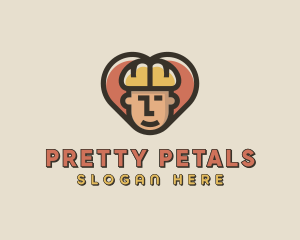 Construction Worker Heart logo design