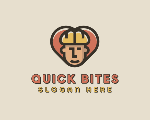 Construction Worker Heart logo design