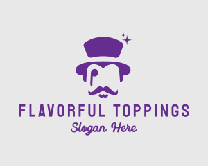 Magician Top Hat Monocle logo design