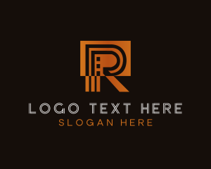 Fabrication - Industrial Contractor Letter R logo design