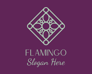 Elegant Diamond Flower  Logo