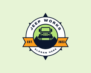 Adventure Jeep Car logo design