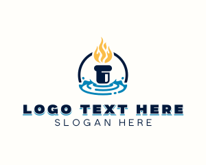 Heating - Heating Cooling Ventilation logo design