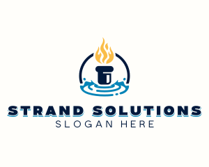 Heating Cooling Ventilation Logo