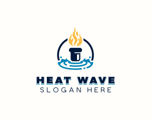 Heat - Heating Cooling Ventilation logo design