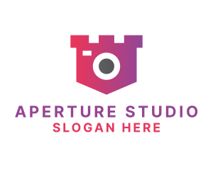 Aperture - Castle Shield Camera logo design