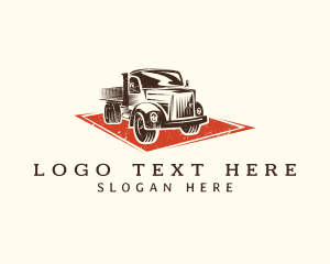 Vintage - Cargo Logistics Truck logo design