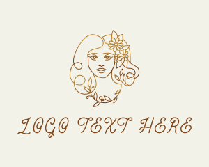 Aesthetician - Floral Beauty Skincare logo design