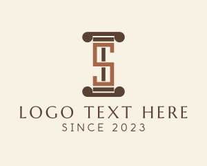 Lawyer - Legal Pillar Letter S logo design