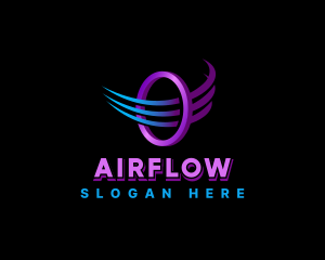 Airflow Temperature Ventilation logo design