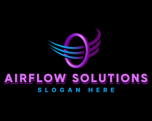 Airflow Temperature Ventilation logo design