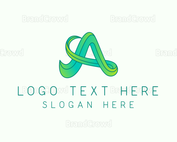 Green Natural Letter A Logo