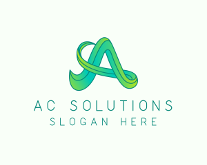 Green Natural Letter A logo design