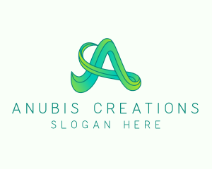 Green Natural Letter A logo design