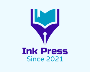 Press - Pen Learning Book logo design