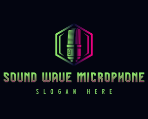 Broadcast Recording Microphone logo design