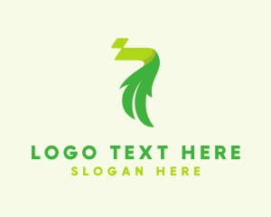Customer Care - Eco Leaf Number 7 logo design