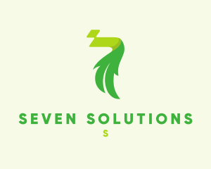 Seven - Eco Leaf Number 7 logo design