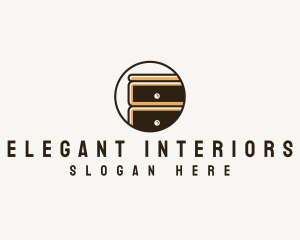 Cabinet Furniture Drawer logo design